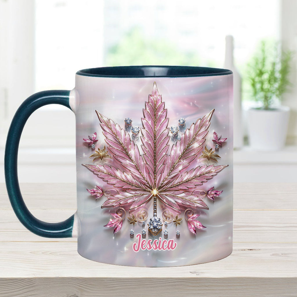 Pink Cannabis - Personalized Weed Accent Mug