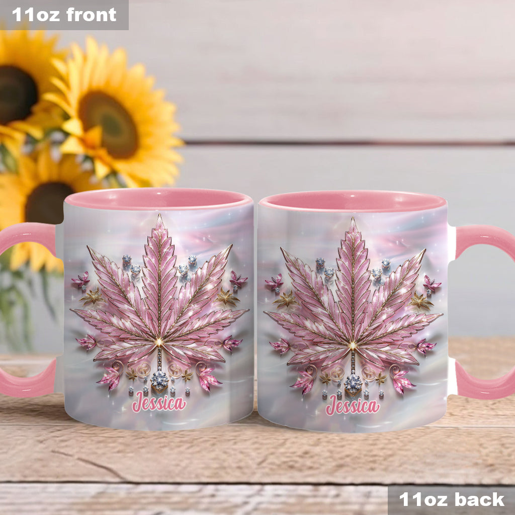 Pink Cannabis - Personalized Weed Accent Mug