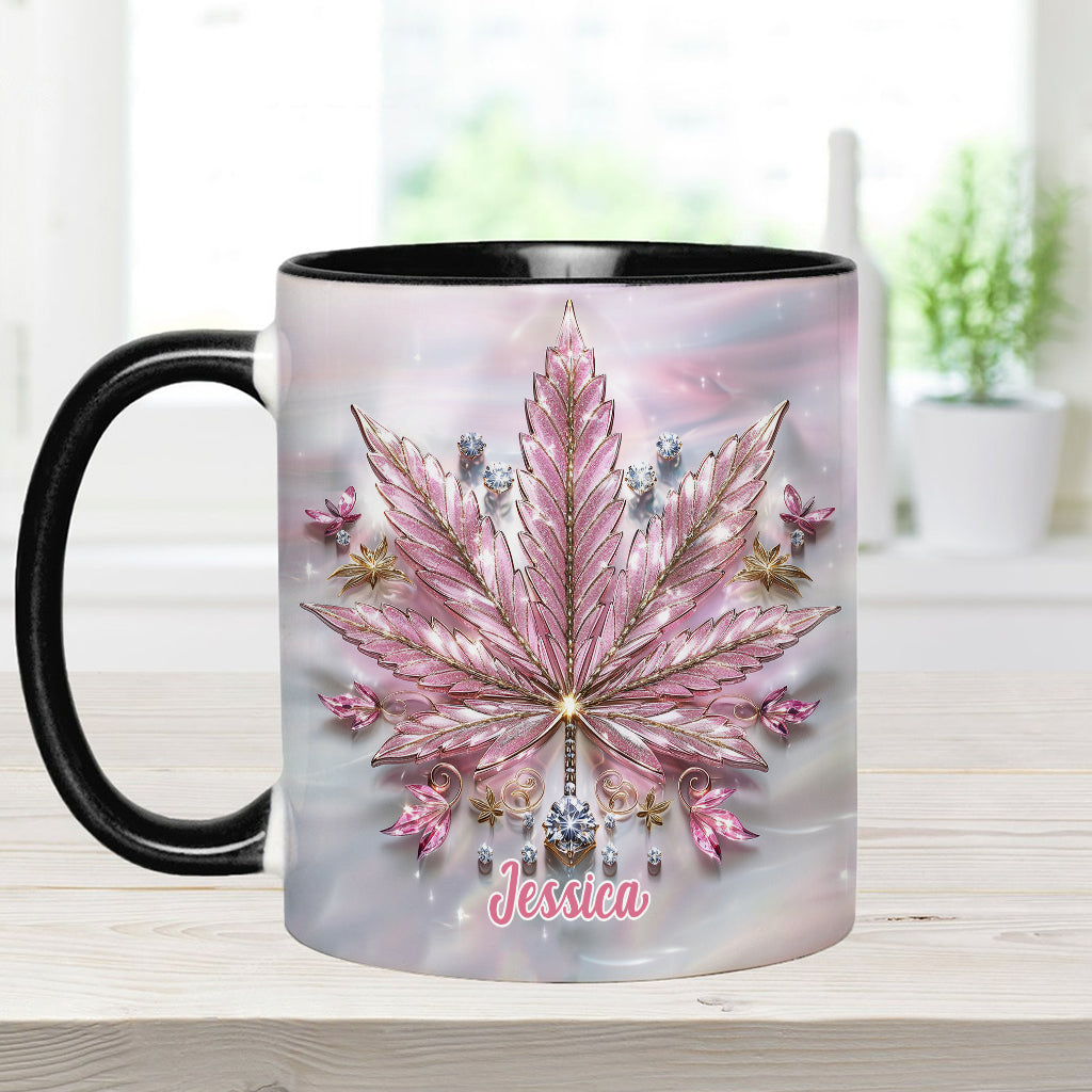 Pink Cannabis - Personalized Weed Accent Mug