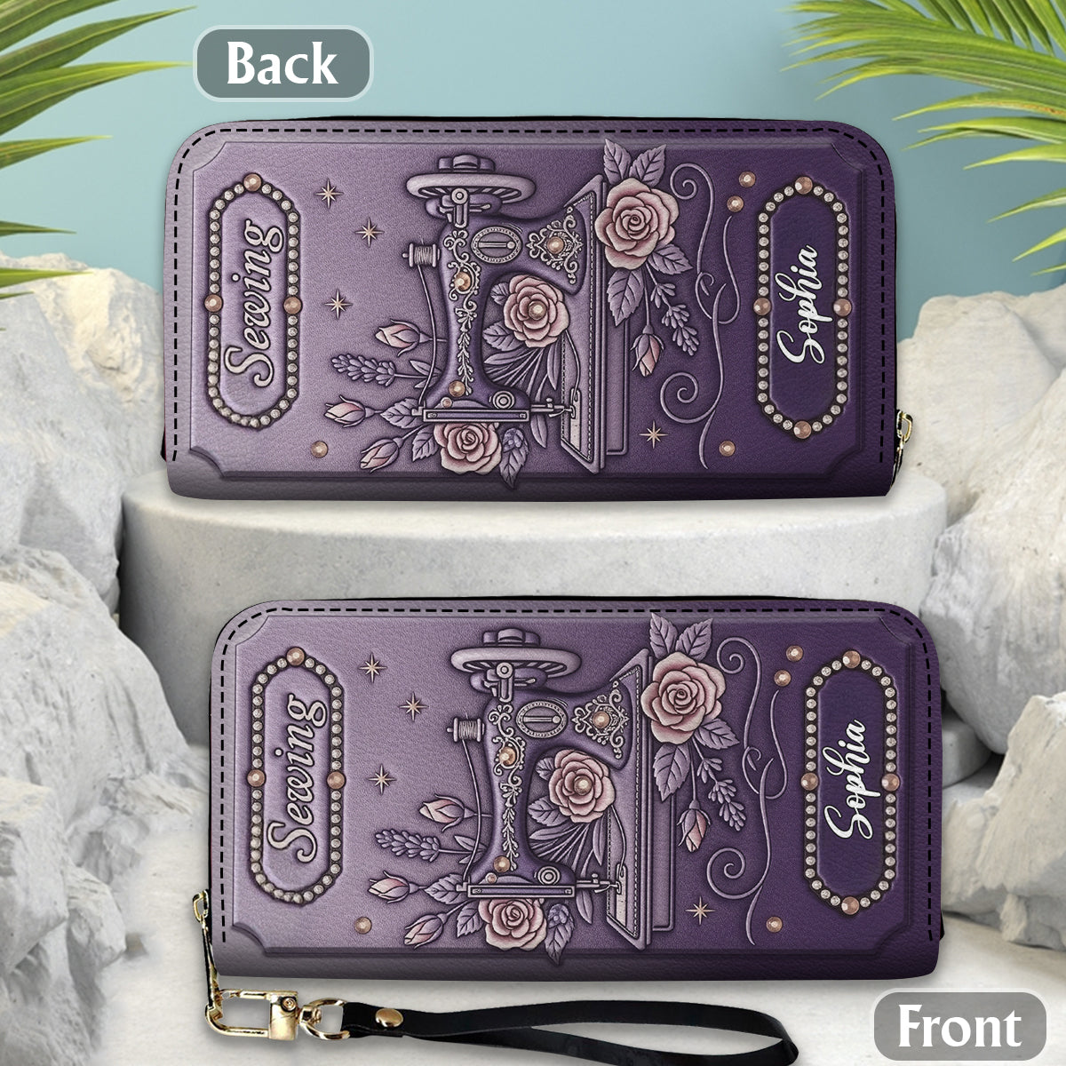 Love Sewing - Personalized Sewing Leather Long Wallet