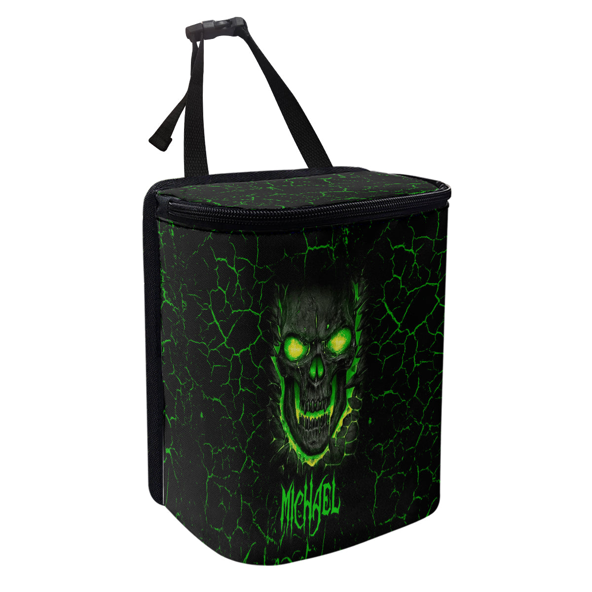 F Around And Find Out - Personalized Skull Portable Car Trash Can/ Organizer
