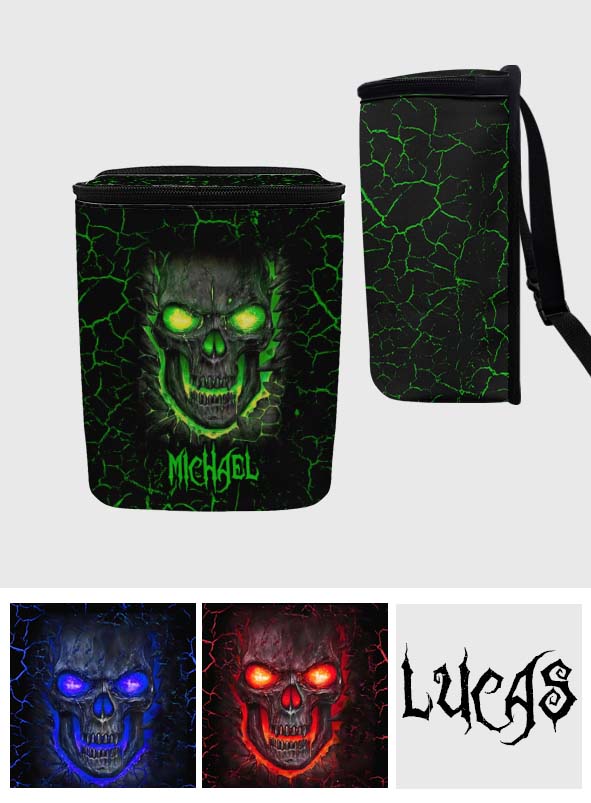 F Around And Find Out - Personalized Skull Portable Car Trash Can/ Organizer