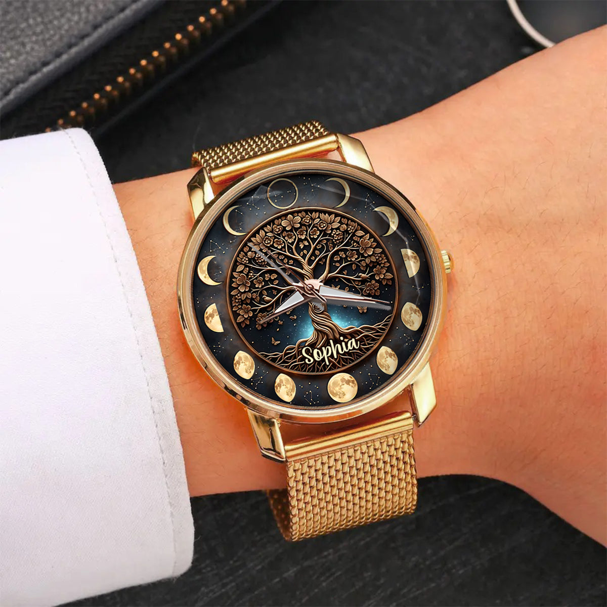 Moon Phase - Personalized Witch Women Hand Watch