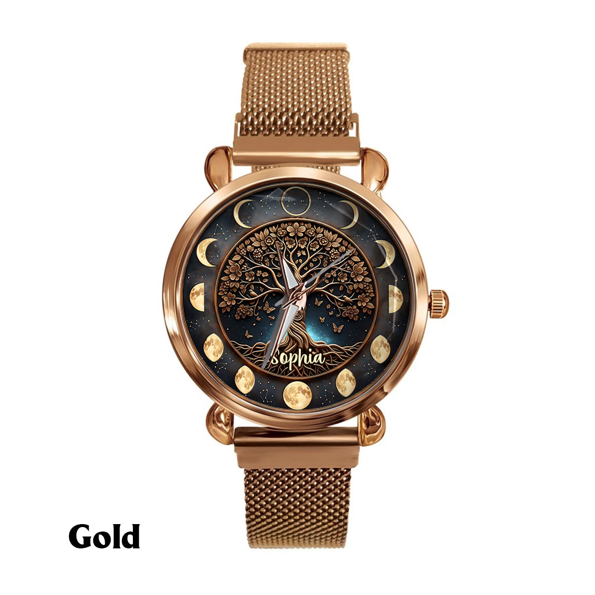 Moon Phase - Personalized Witch Women Hand Watch