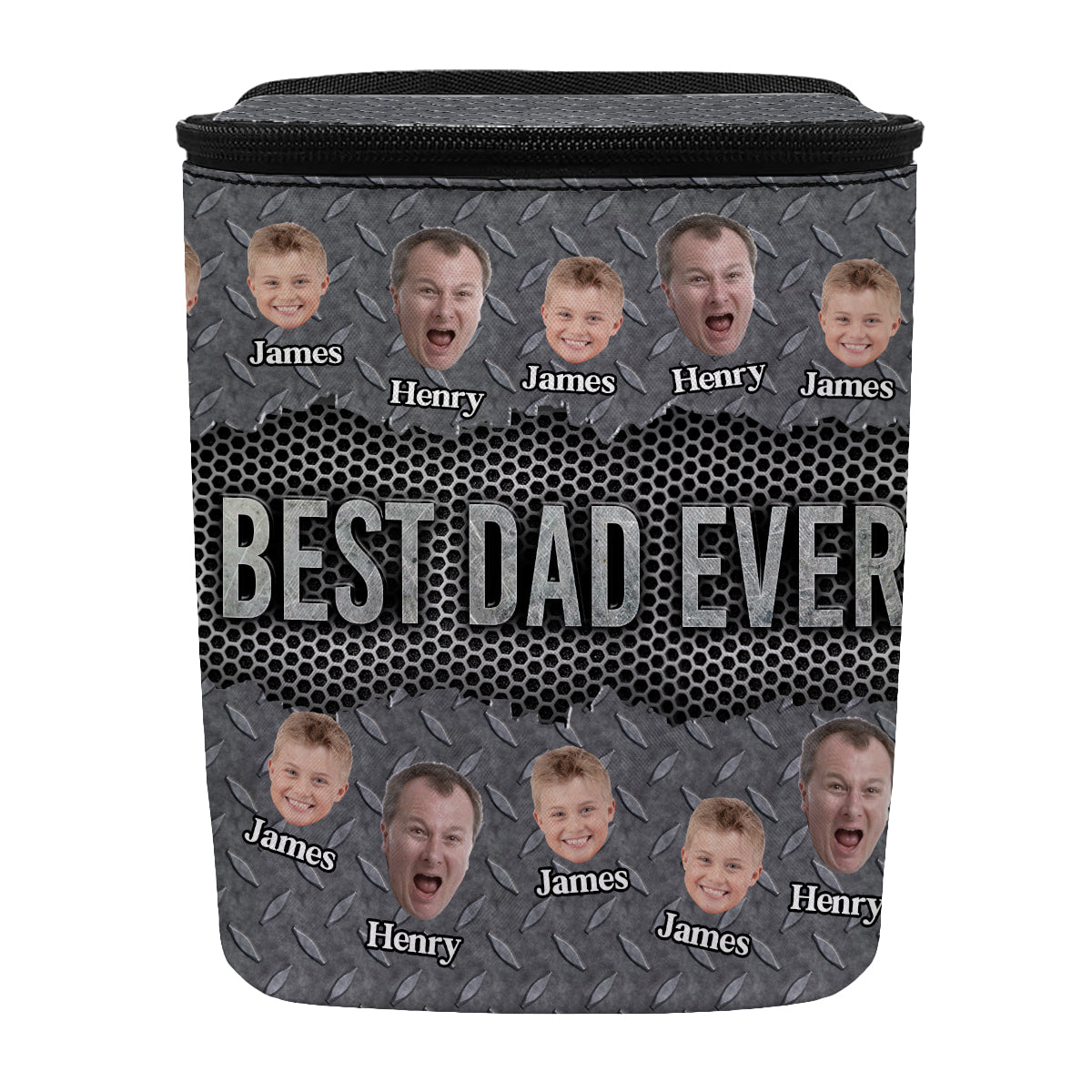 Best Dad Ever - Personalized Father Portable Car Trash Can/ Organizer