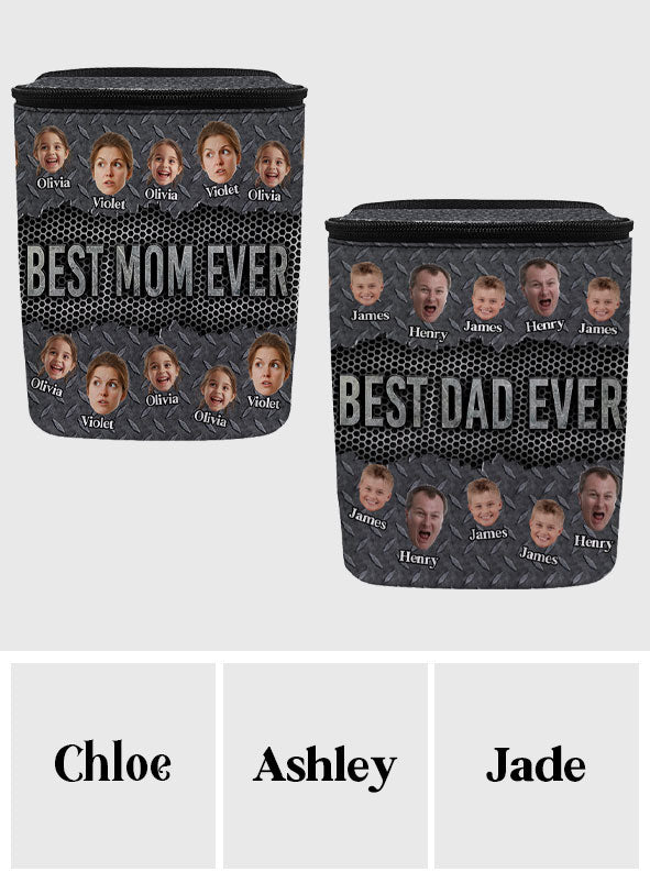 Best Dad Ever - Personalized Father Portable Car Trash Can/ Organizer