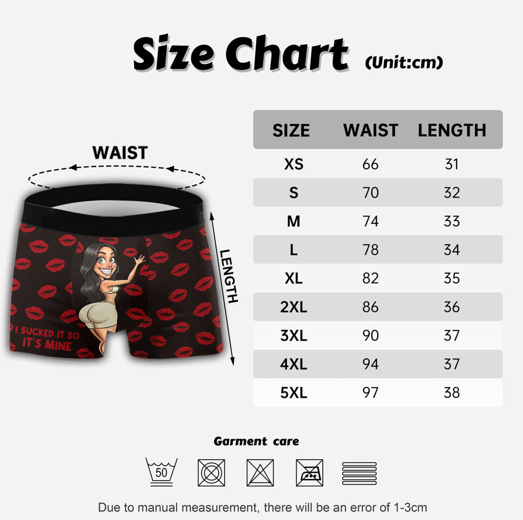 Funny Caricature, Valentine's Day Gift for Boyfriend Husband - Personalized Couple Men’s Boxer Briefs