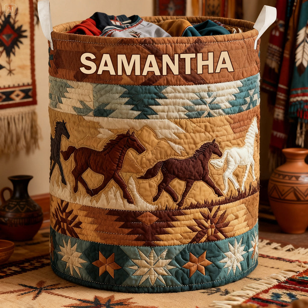 The Spirit Of The Wild - Personalized American Indian Storage Basket