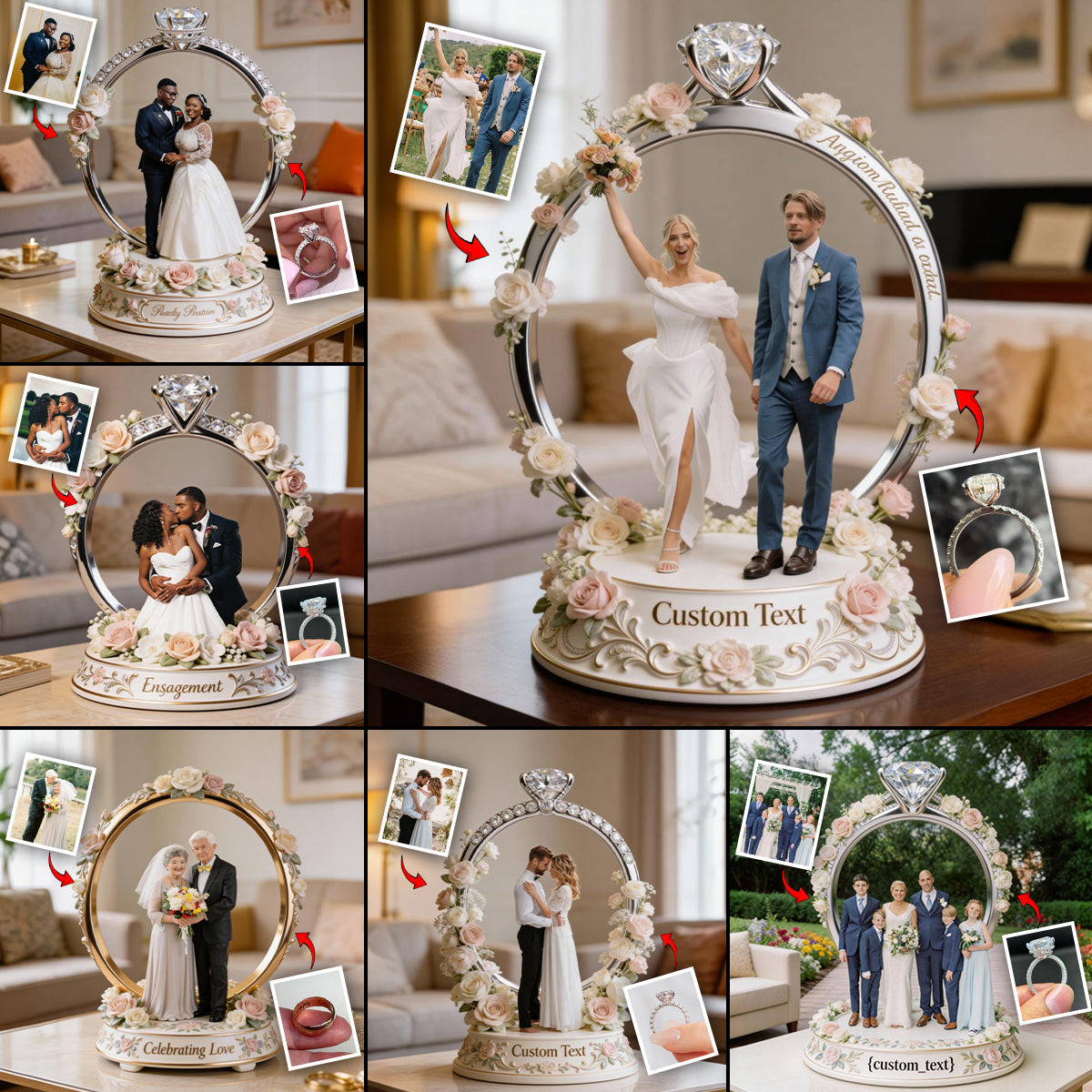 Wedding Gift, Couple Wedding Anniversary - Personalized Couple Custom Shaped Acrylic Plaque