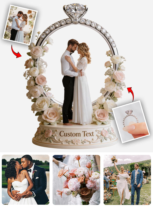 Wedding Gift, Couple Wedding Anniversary - Personalized Couple Custom Shaped Acrylic Plaque