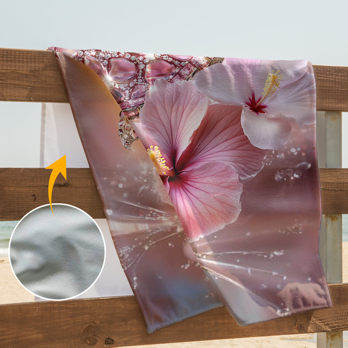 Smell The Sea Feel The Breeze - Personalized Turtle Quick-dry Beach Towel/ Bath Towel