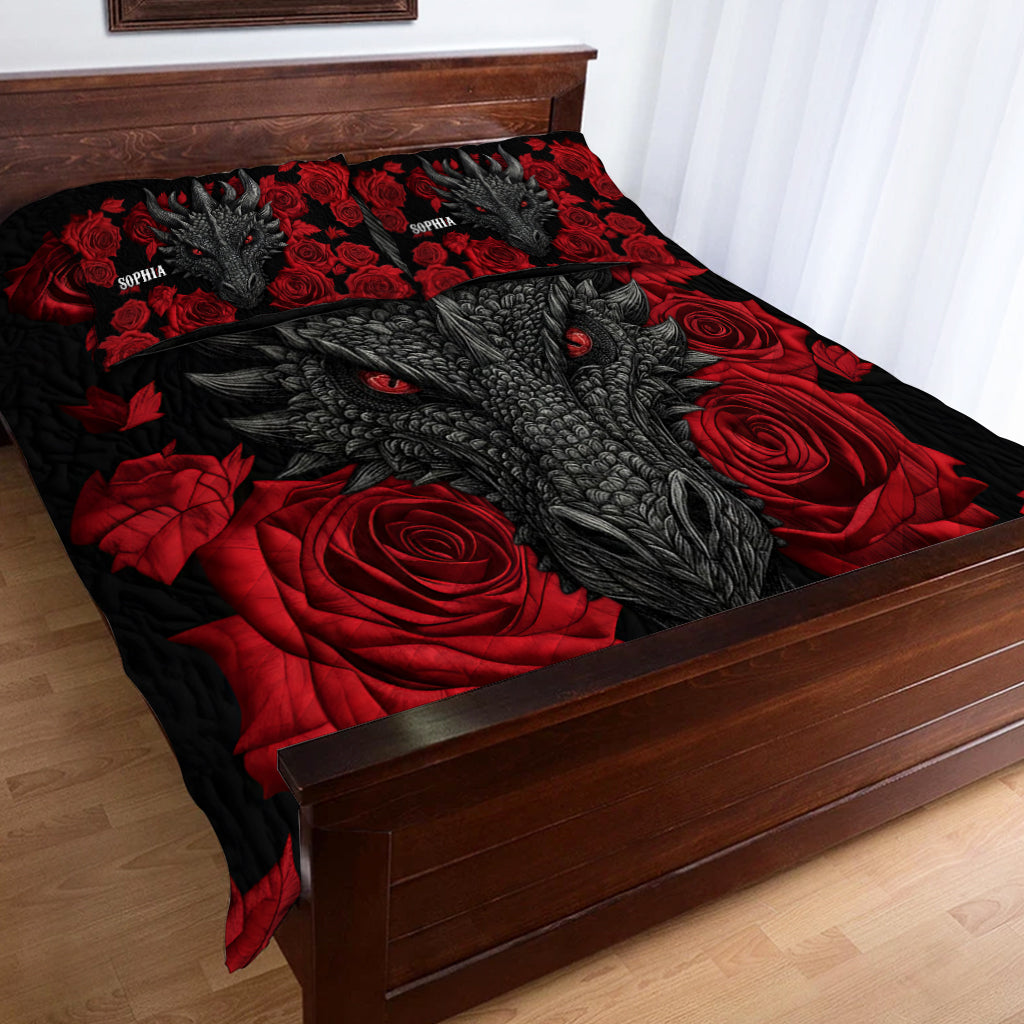 Love Dragons - Personalized Dragon Quilt Set