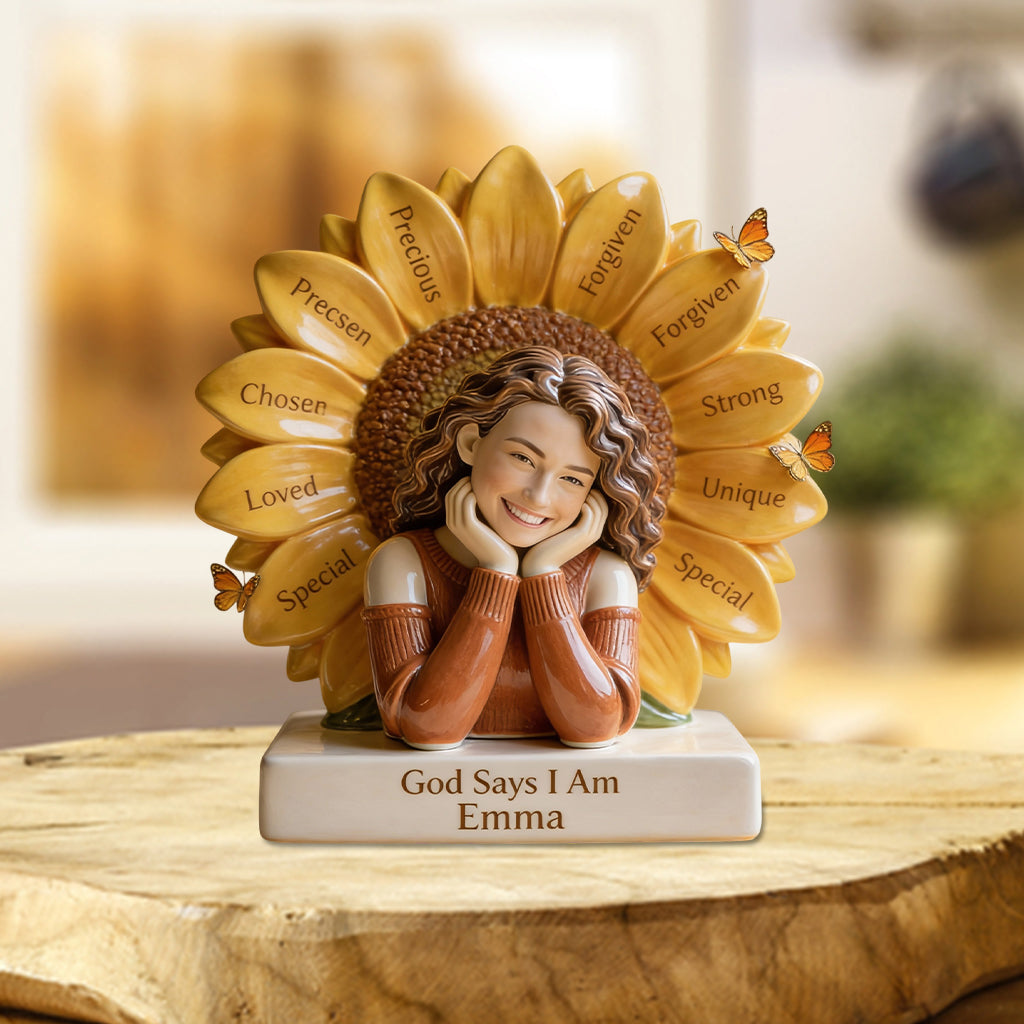 Custom From Any Photo God Says I Am - Personalized Christian Custom Shaped Acrylic Plaque