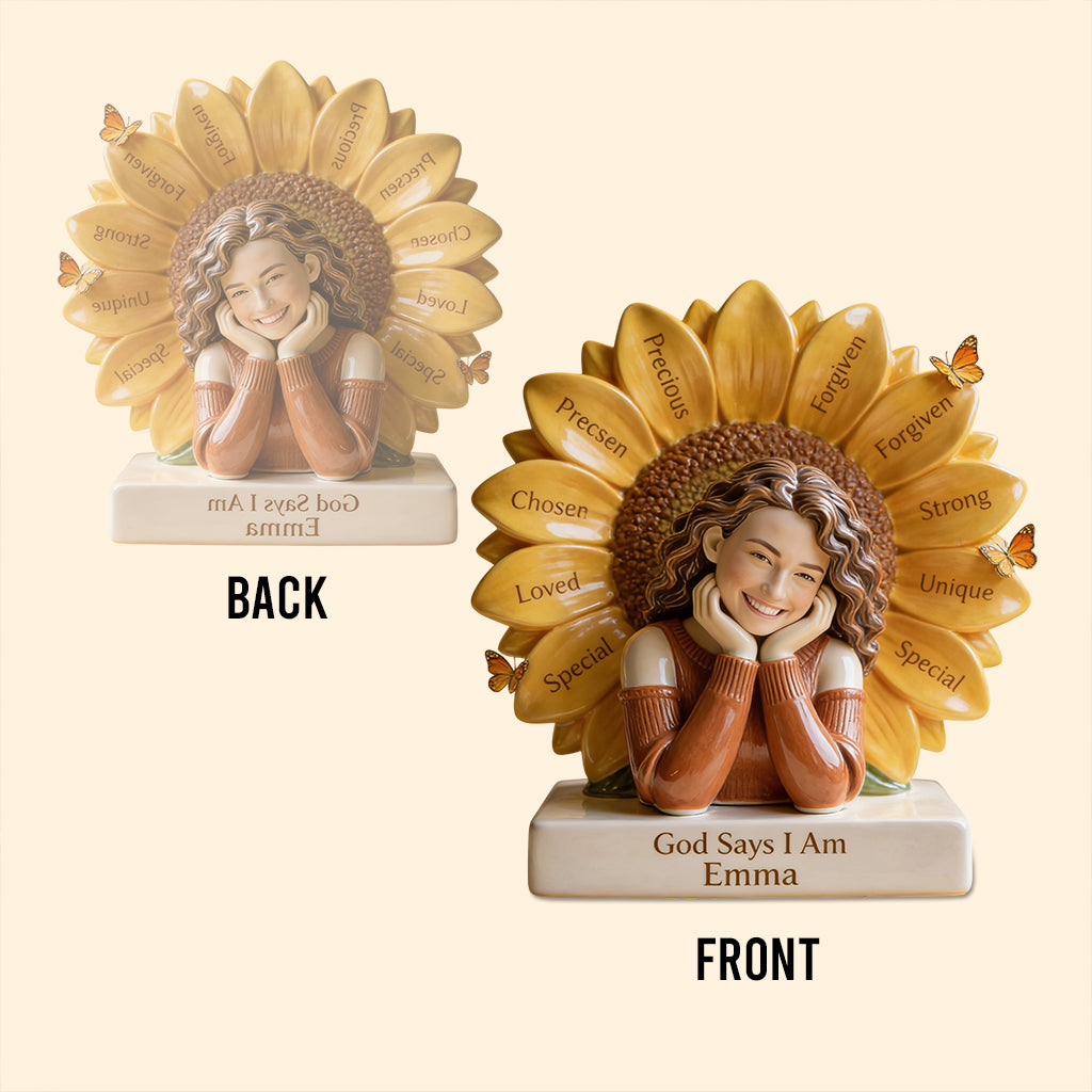 Custom From Any Photo God Says I Am - Personalized Christian Custom Shaped Acrylic Plaque