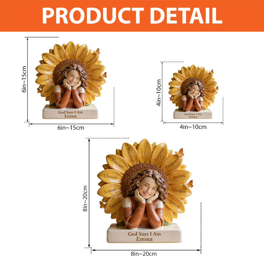 Custom From Any Photo God Says I Am - Personalized Christian Custom Shaped Acrylic Plaque