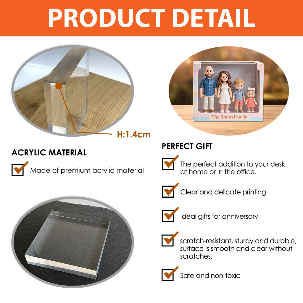 Custom From Any Photo - Personalized Family Custom Shaped Acrylic Plaque