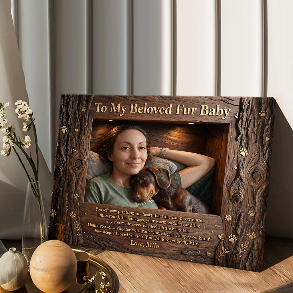 To My Fur Baby - Personalized Dog Canvas And Poster