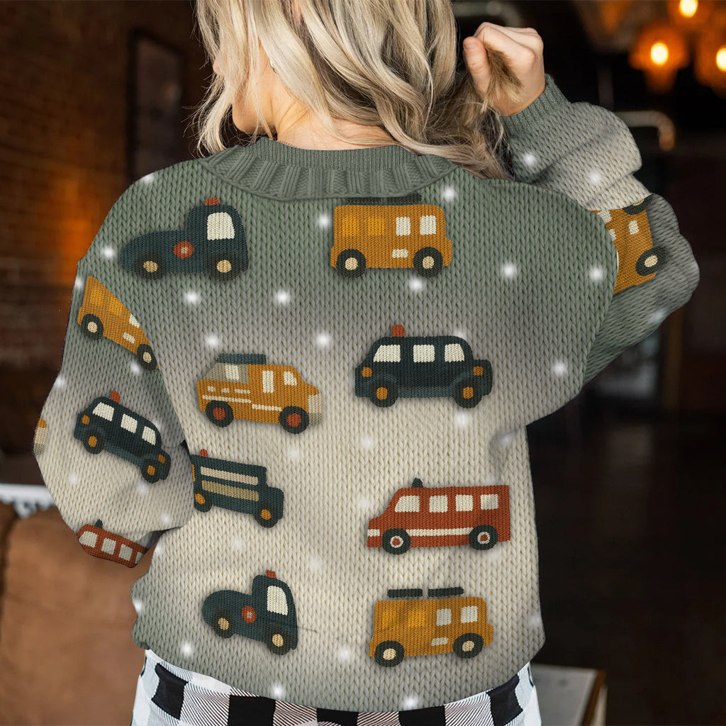 Love Cars - Personalized Kid Ugly Sweater