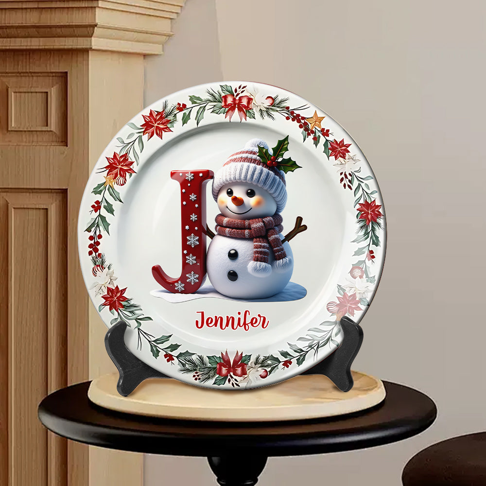 Merry Christmas - Personalized Family Ceramic Round Plate