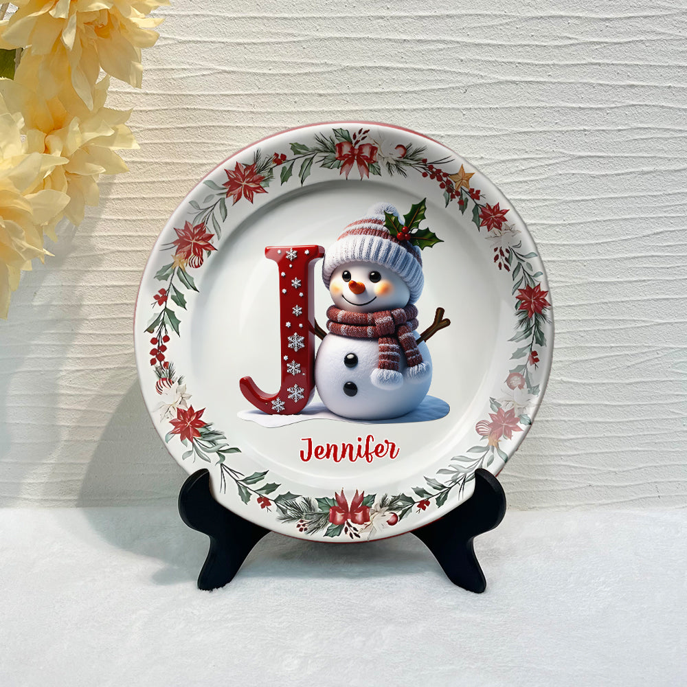 Merry Christmas - Personalized Family Ceramic Round Plate