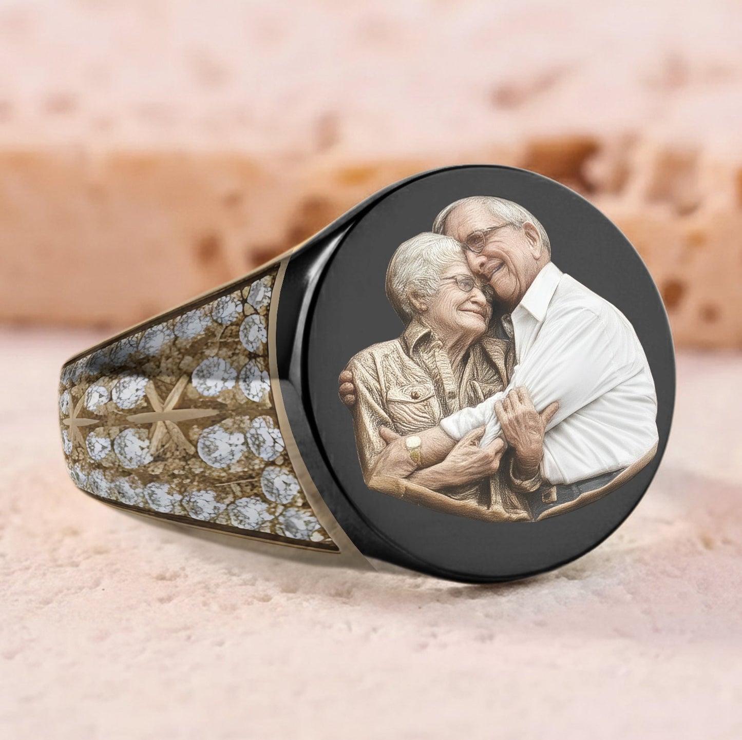 Happy Valentine's Day - Personalized Couple Signet Ring