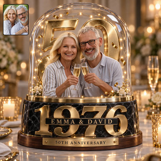 Personalized Couple Gift, Romantic Anniversary Figurine for Husband Wife with Names and Date, Boyfriend Girlfriend Gift - Personalized Couple Custom Shaped Acrylic Plaque