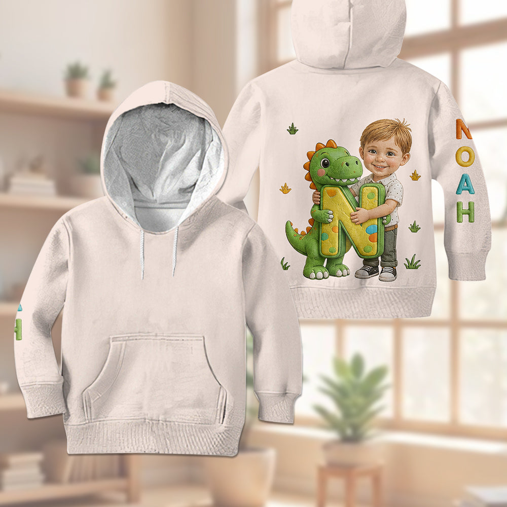 Any Photo, Any Theme Alphabet - Personalized Kid Kid Hoodie & Kid Jogger Sweatpants