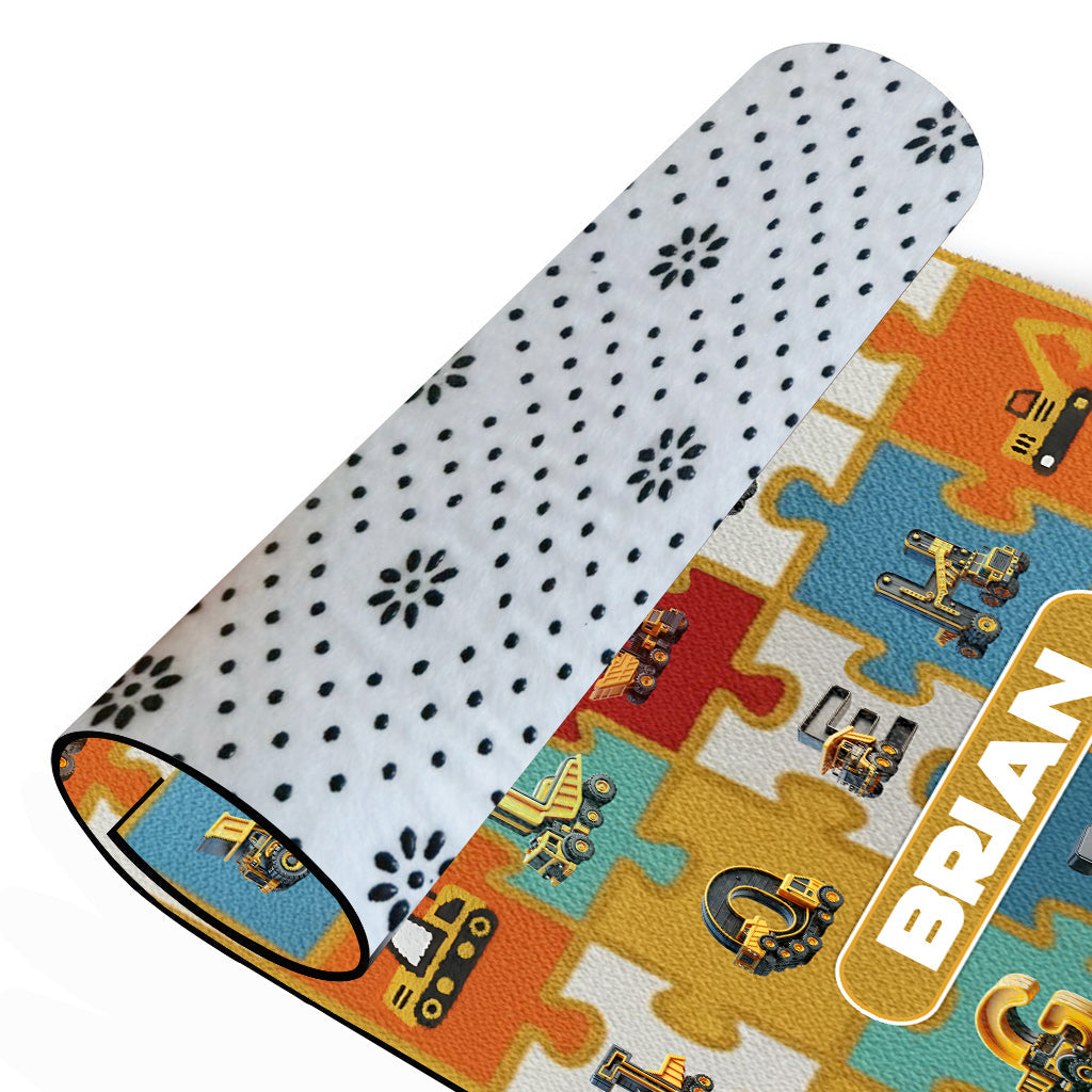 Alphabet Contruction - Personalized Kid Rug