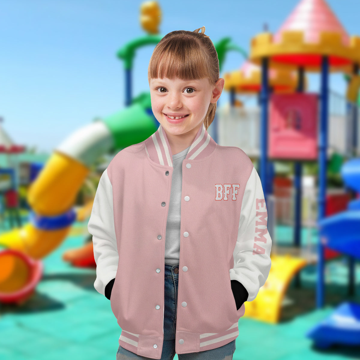 Besties Forever - Personalized Bestie Varsity Jacket