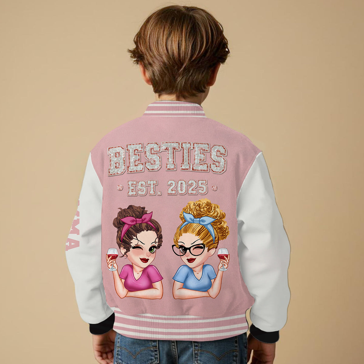 Besties Forever - Personalized Bestie Varsity Jacket