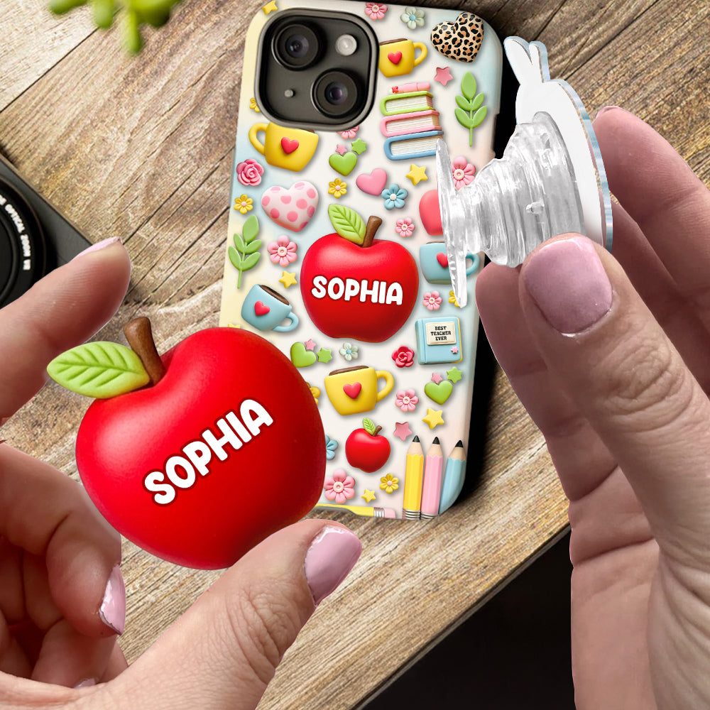 Best Teacher Ever - Personalized Teacher Full Print Phone Case & Phone Grip