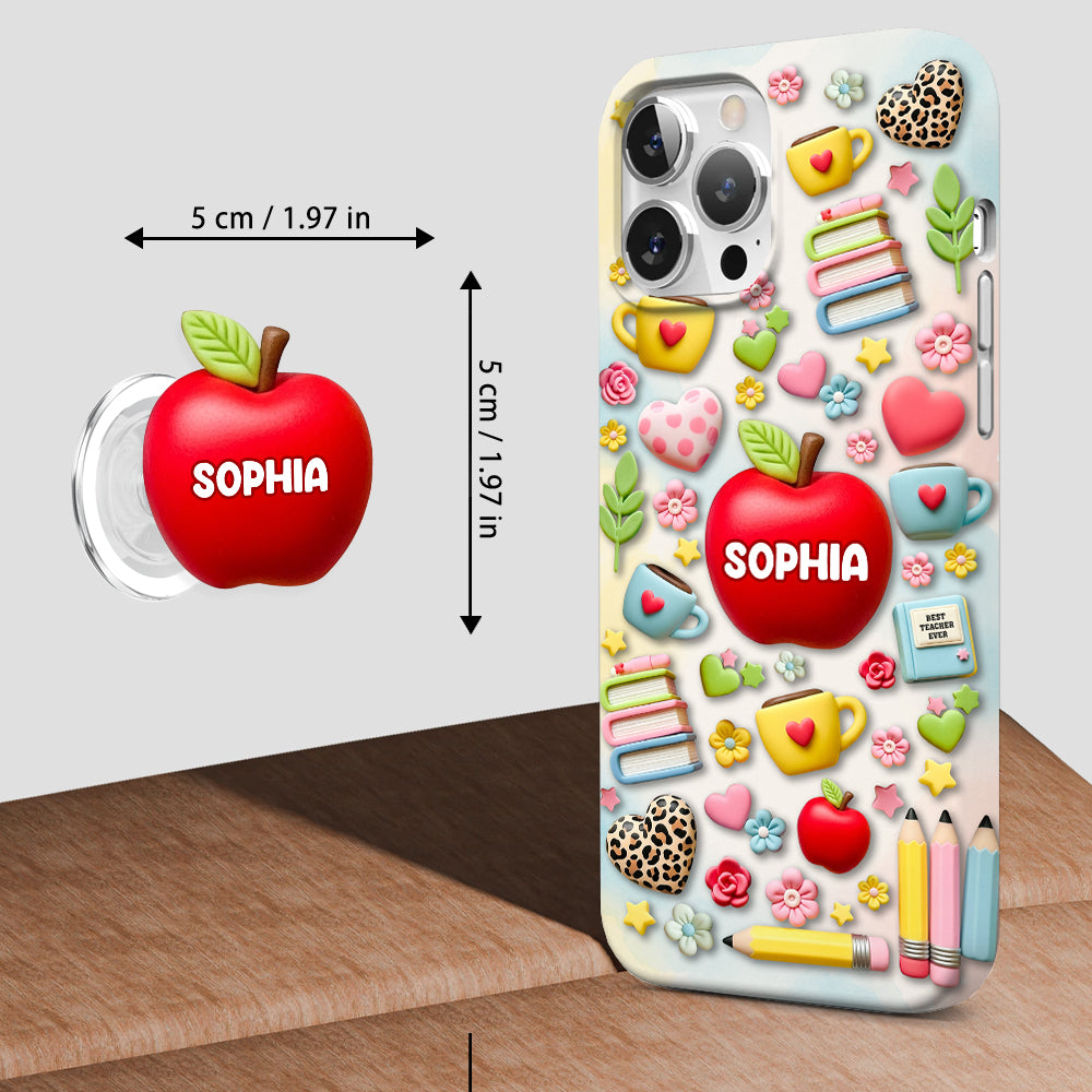 Best Teacher Ever - Personalized Teacher Full Print Phone Case & Phone Grip