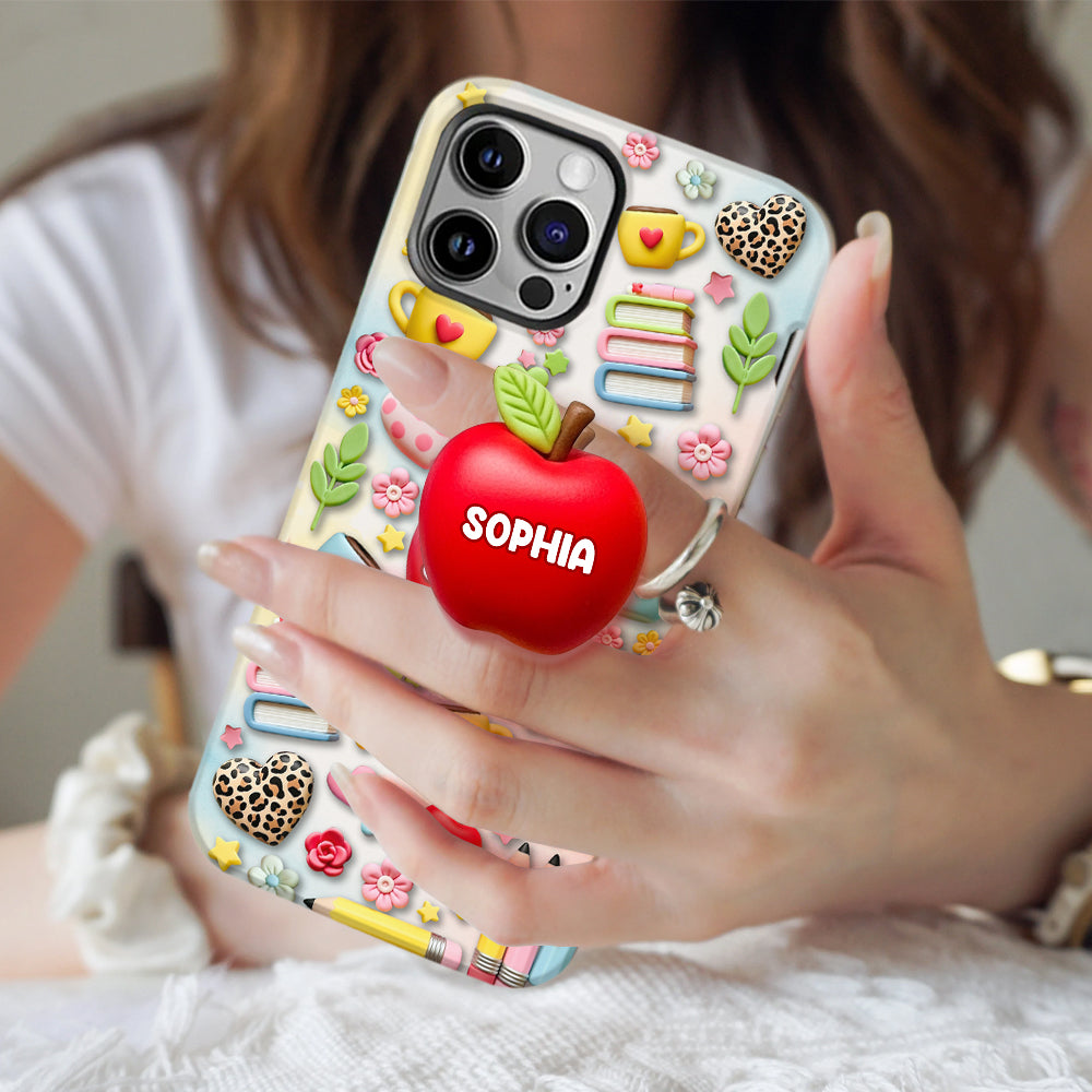 Best Teacher Ever - Personalized Teacher Full Print Phone Case & Phone Grip