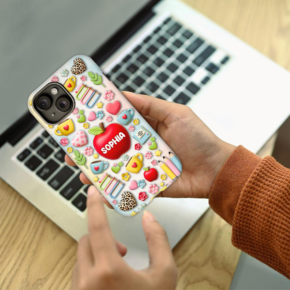 Best Teacher Ever - Personalized Teacher Full Print Phone Case & Phone Grip