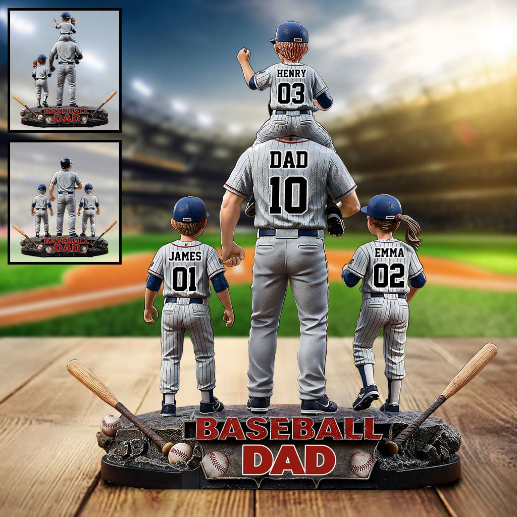 Baseball Dad - Personalized Baseball Custom Shaped Acrylic Plaque