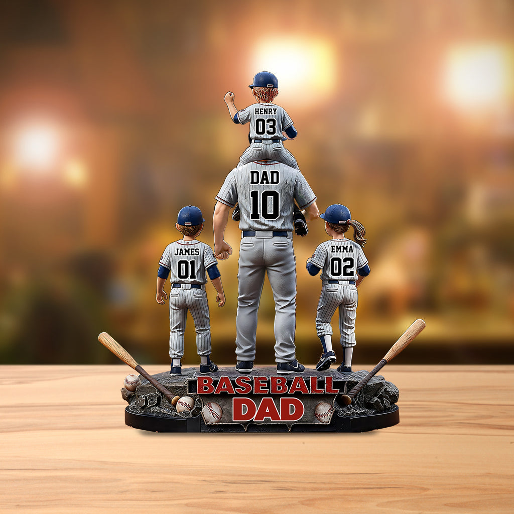 Baseball Dad - Personalized Baseball Custom Shaped Acrylic Plaque