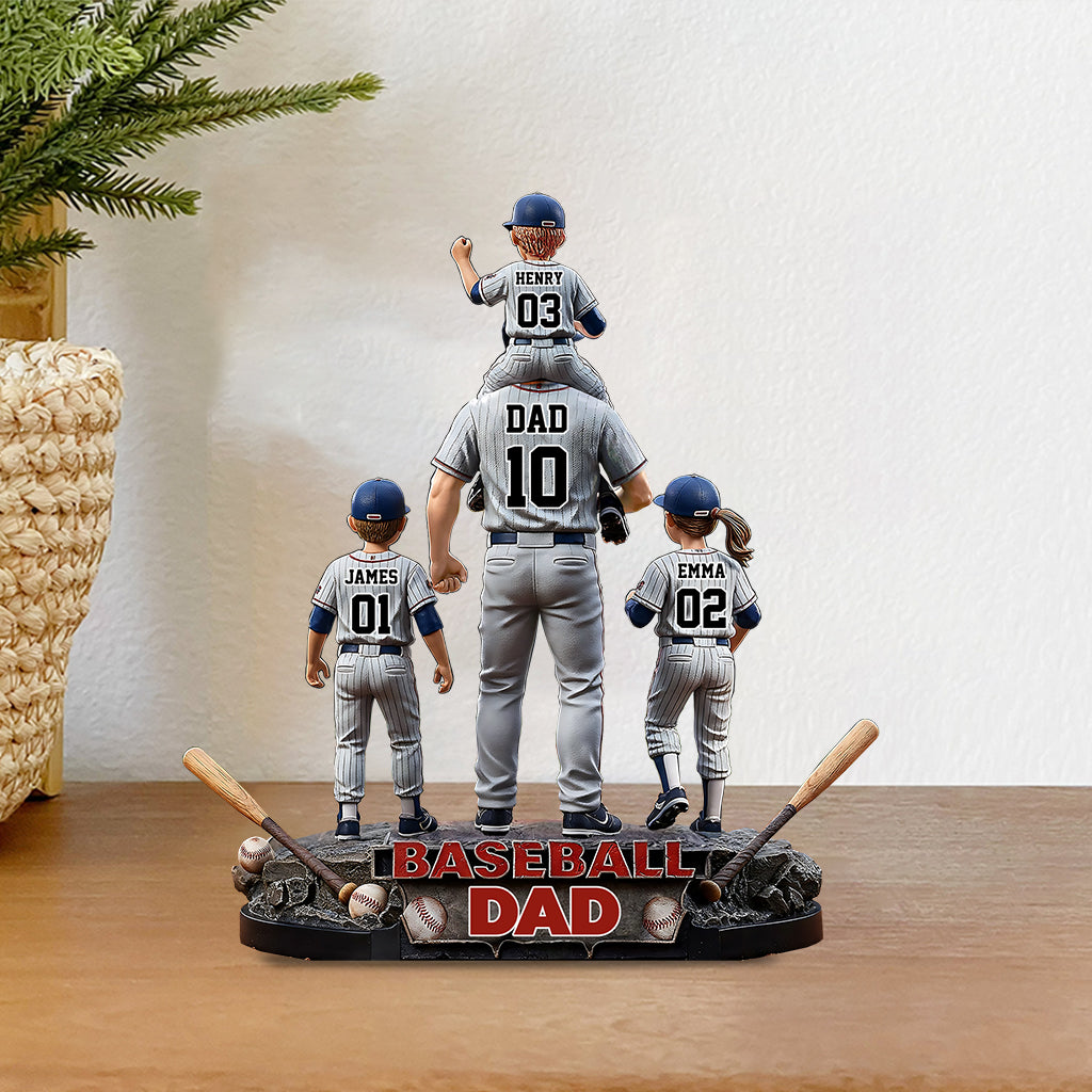 Baseball Dad - Personalized Baseball Custom Shaped Acrylic Plaque