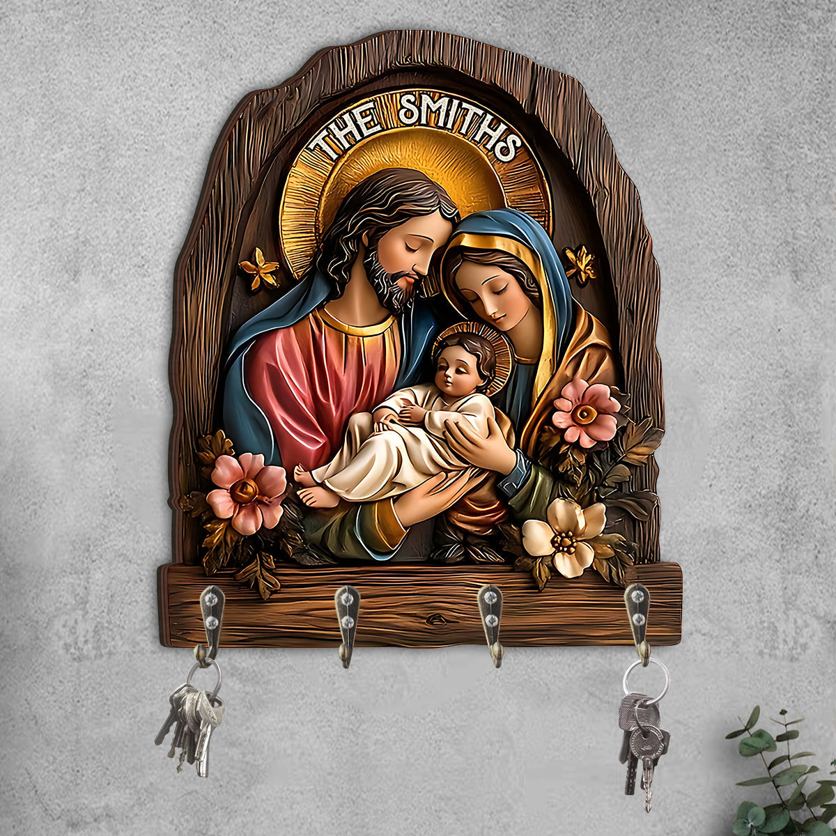 Believe - Personalized Christian Custom Shaped Key Rack