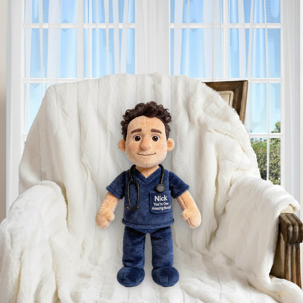 You Are Doing A Great Job - Personalized Nurse Premium Faux Fur Pillow