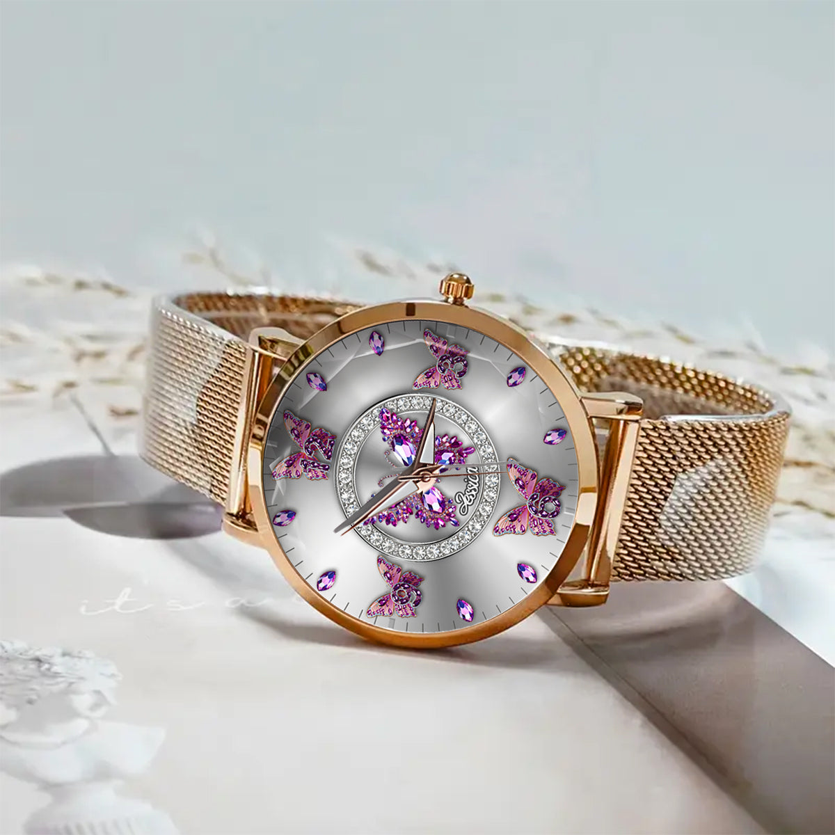 Beautiful Butterflies - Personalized Butterfly Women Hand Watch