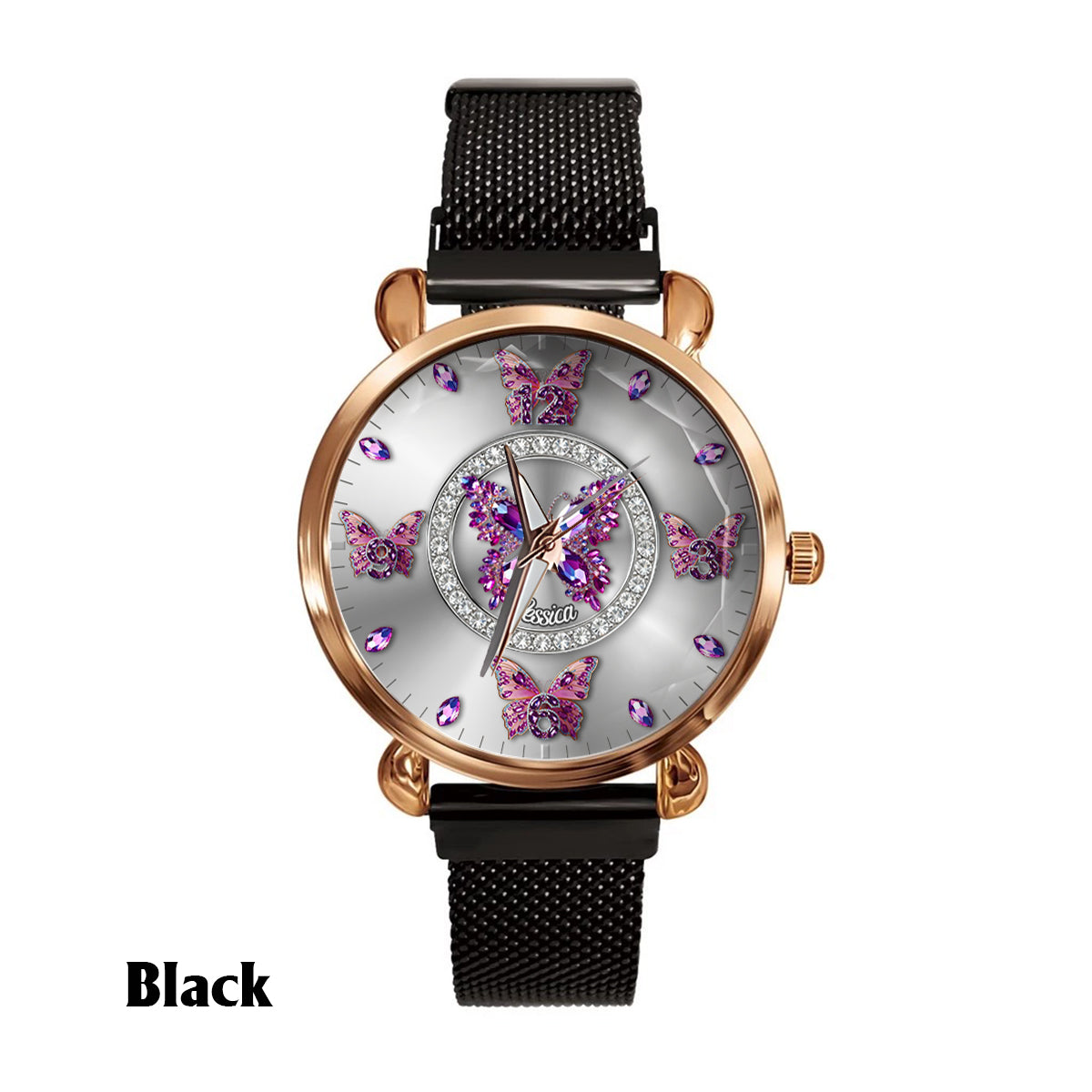 Beautiful Butterflies - Personalized Butterfly Women Hand Watch