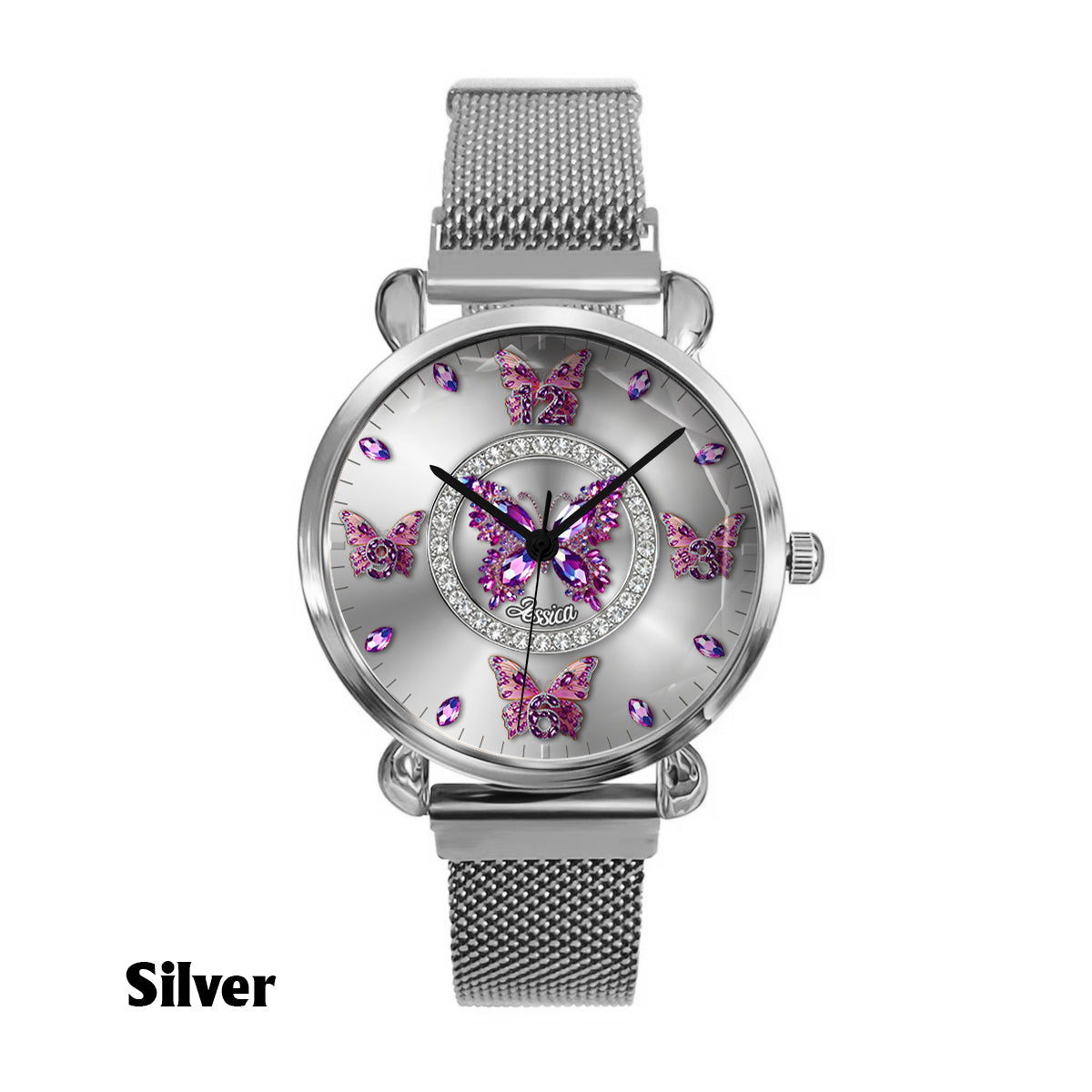 Beautiful Butterflies - Personalized Butterfly Women Hand Watch