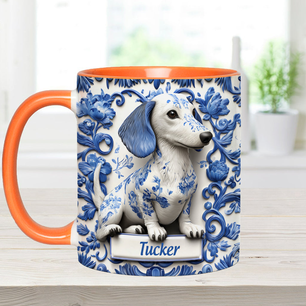 Cute Dachshund - Personalized Dog Accent Mug