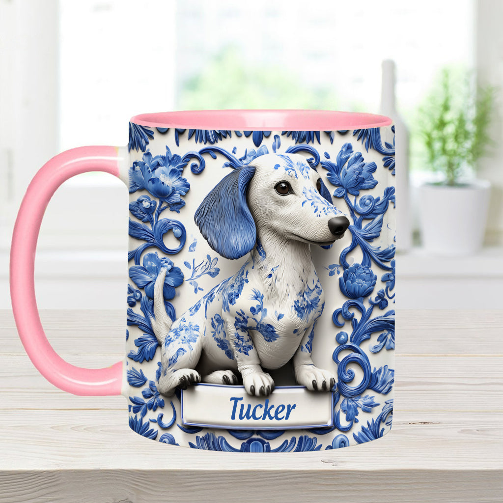 Cute Dachshund - Personalized Dog Accent Mug