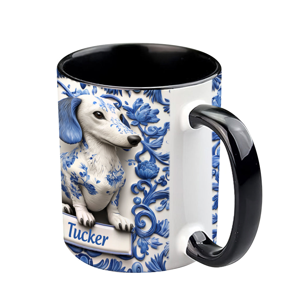 Cute Dachshund - Personalized Dog Accent Mug