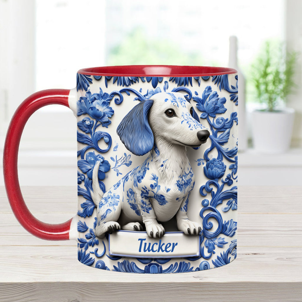 Cute Dachshund - Personalized Dog Accent Mug