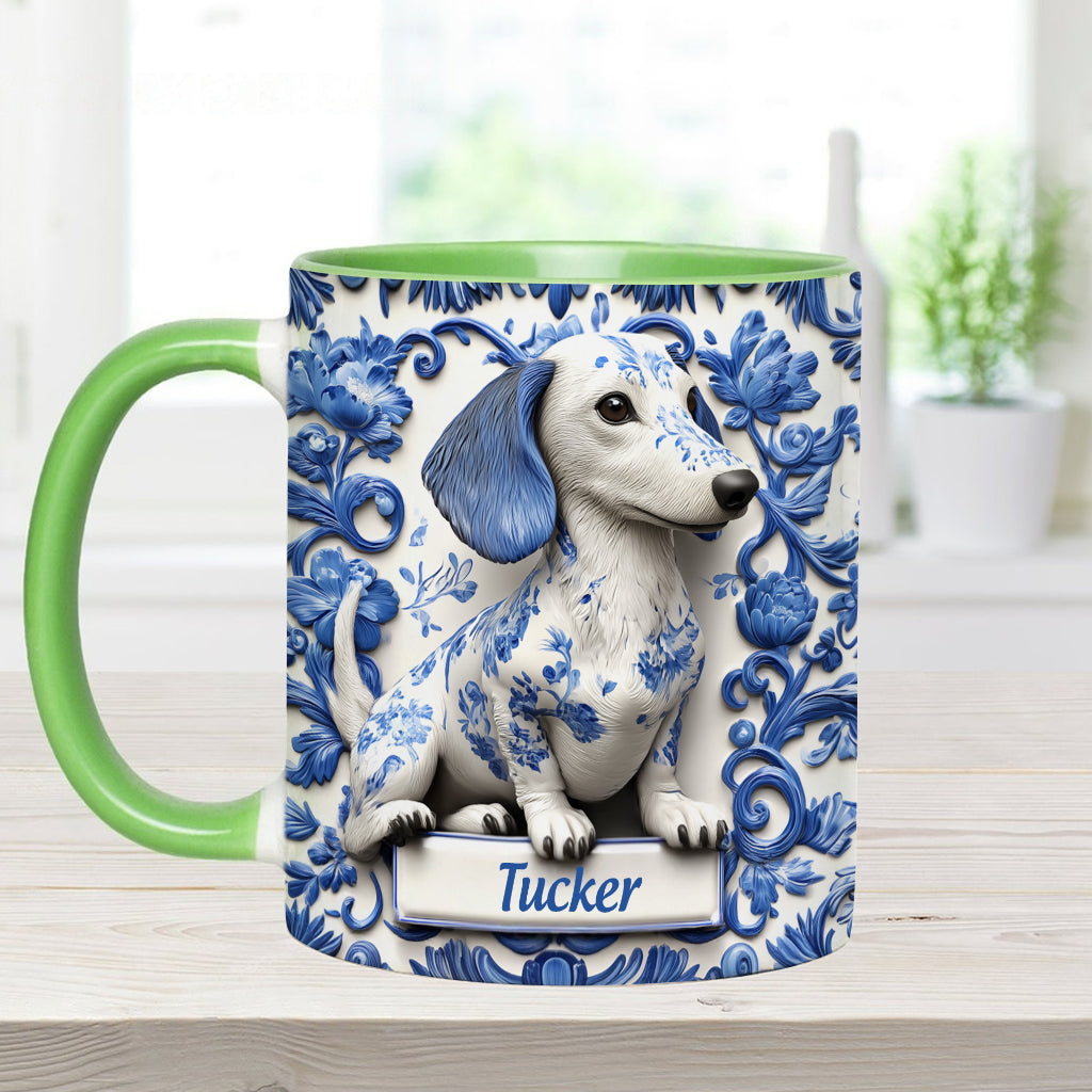 Cute Dachshund - Personalized Dog Accent Mug