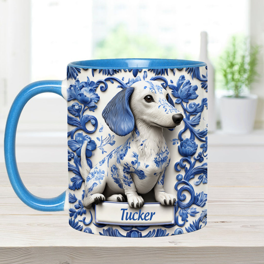 Cute Dachshund - Personalized Dog Accent Mug