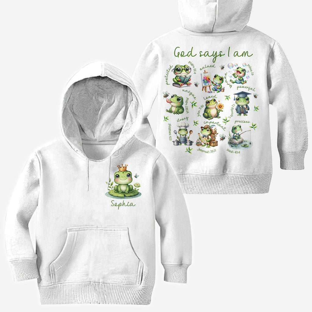 God Says I Am - Personalized Frog All Over Shirt