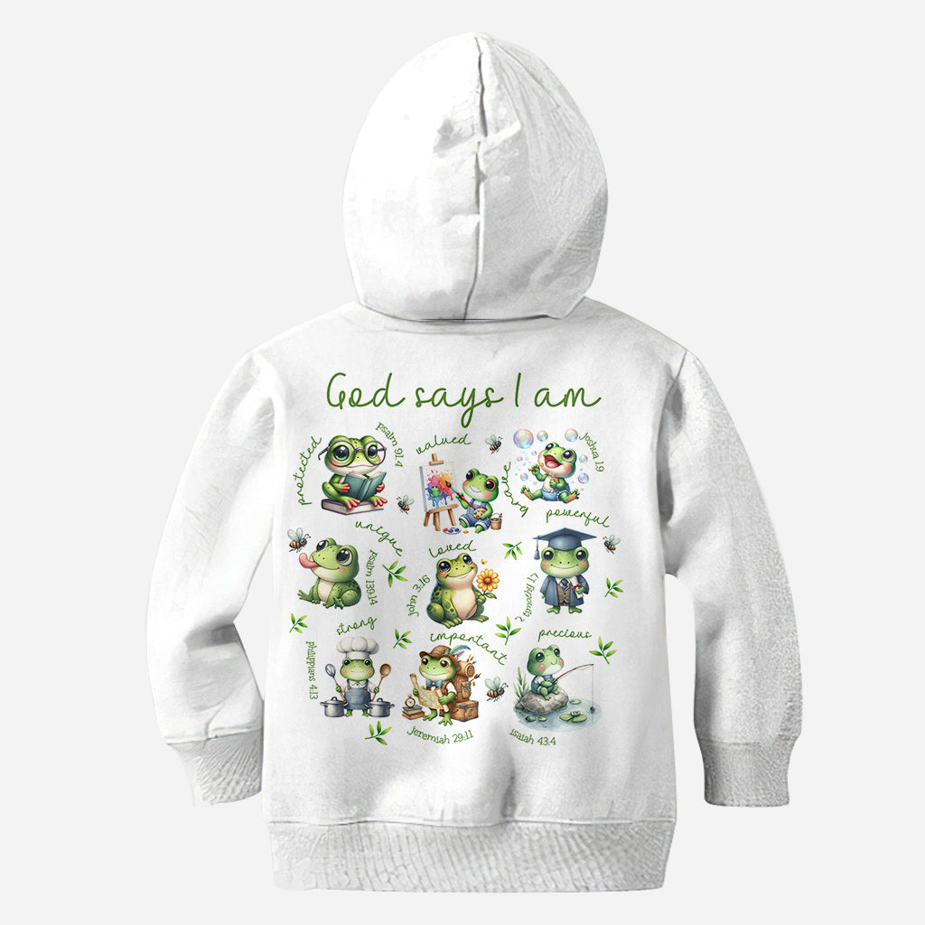 God Says I Am - Personalized Frog All Over Shirt